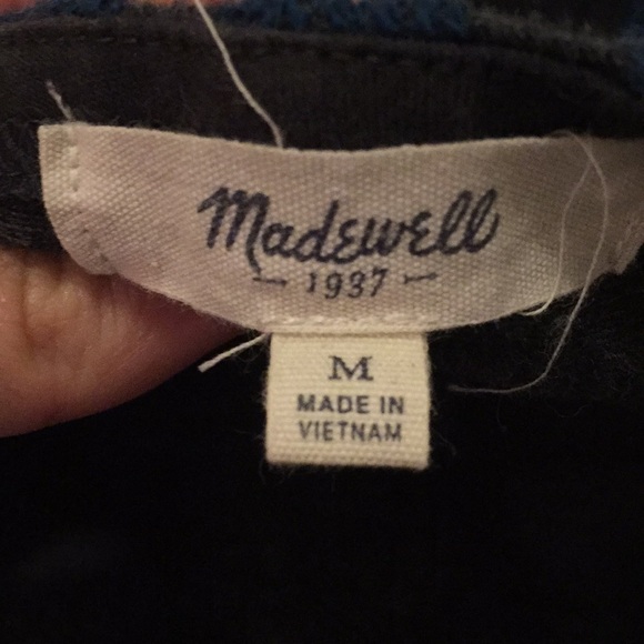 Madewell Turquoise and Grey Striped Pull Over - Picture 8 of 8